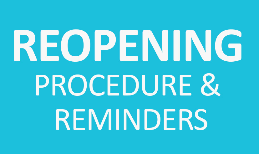 [School] Reopening Procedure & Reminder