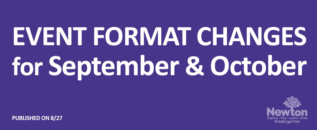 [School] Event Format Changes for September & October